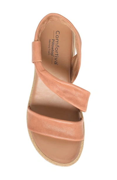 Shop Comfortiva Marcy Wedge Sandal In Luggage