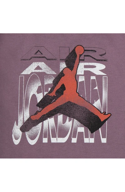 Shop Jordan Flight Graphic T-shirt & Sweat Shorts Set In Off Noir