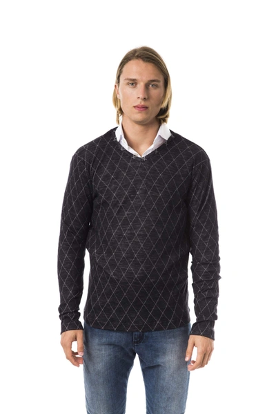Shop Byblos Regular Fit V-neck  Sweater In Black