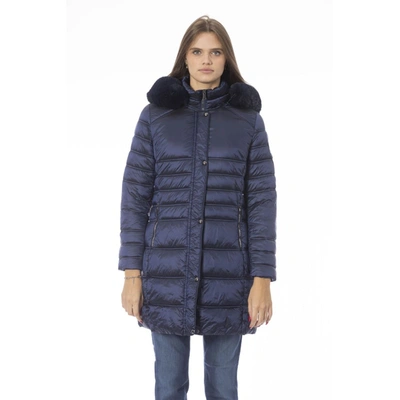Shop Baldinini Trend Light Blue Polyester Jackets & Coat