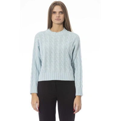 Shop Baldinini Trend Light Blue Wool Sweater