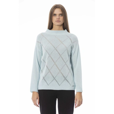 Shop Baldinini Trend Light Blue Wool Sweater