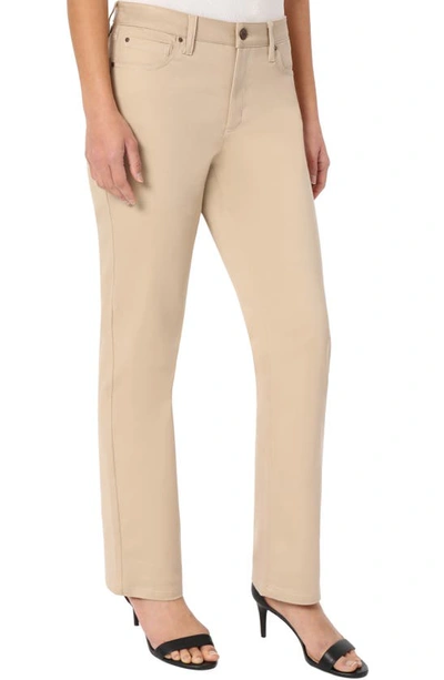 Jones New York Solid Stretch Pull-on Straight Leg Pant In Jones Khaki