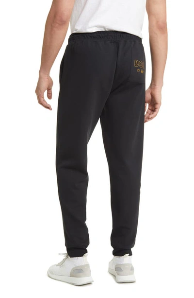 Shop Hugo Boss X Nfl Cotton Blend Joggers In Green Bay Packers Black