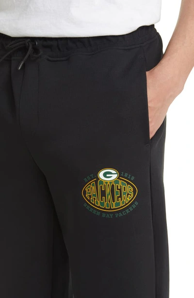 Shop Hugo Boss X Nfl Cotton Blend Joggers In Green Bay Packers Black