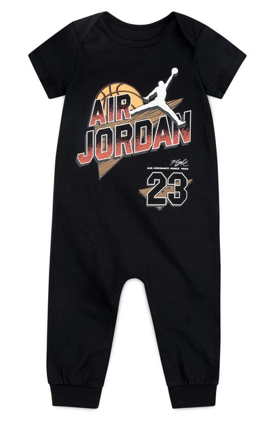 Shop Jordan Air  Flight Romper In Black
