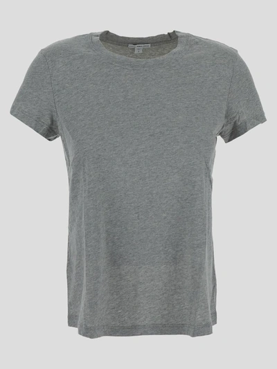 Shop James Perse T-shirts And Polos In Heathergrey