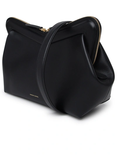 Shop Mansur Gavriel Black Leather 'frame' Bag