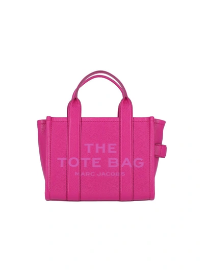 Shop Marc Jacobs Lipstick Pink Leather The Mini Tote Bag