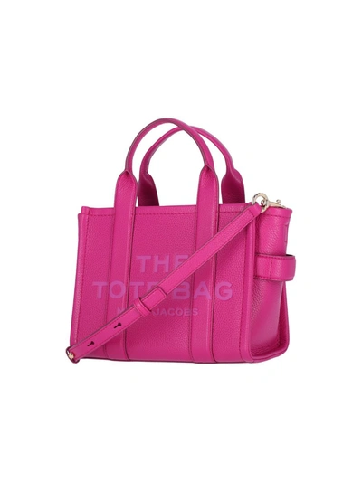 Shop Marc Jacobs Lipstick Pink Leather The Mini Tote Bag