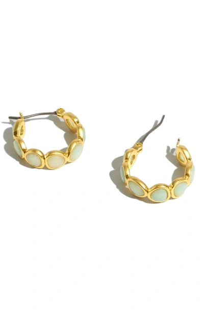 Shop Madewell Tranquil Huggie Hoop Earrings In Amazonite Multi