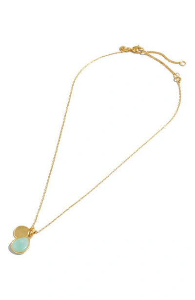 Shop Madewell Valley Stone Pendant Necklace In Amazonite Multi