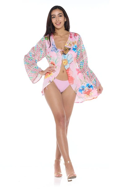 Shop Ranee's Floral Cover-up Wrap In Pink