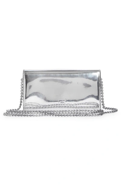 Shop Jimmy Choo Avenue Mirror Crossbody Bag In Silver