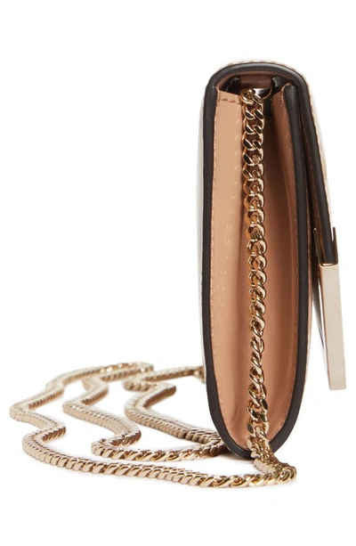 Shop Jimmy Choo Emmie Leather Clutch In Ballet Pink/ Light Gold