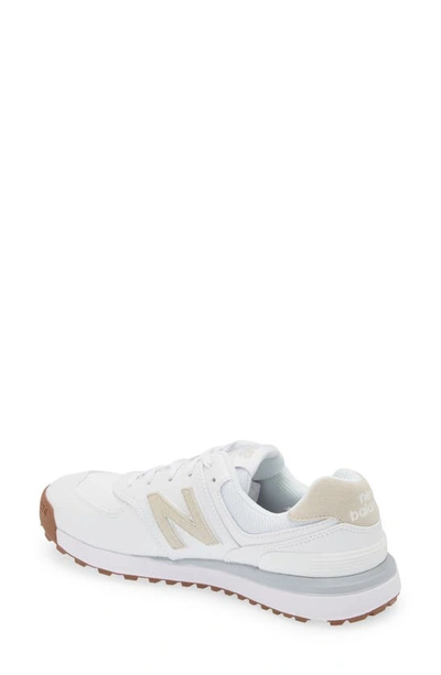 New Balance Golf 574 Greens V2 Spikeless Golf Shoe In White