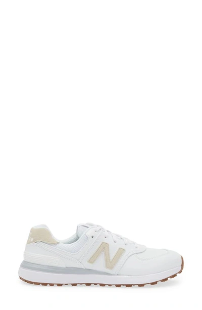 New Balance Golf 574 Greens V2 Spikeless Golf Shoe In White