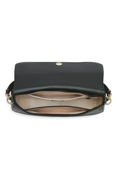 Shop Kate Spade New York Hudson Pebble Leather Shoulder Bag In Black