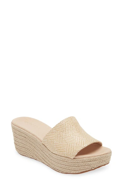 Shop Chocolat Blu Yvon Espadrille Platform Sandal In Natural Combo Raffia