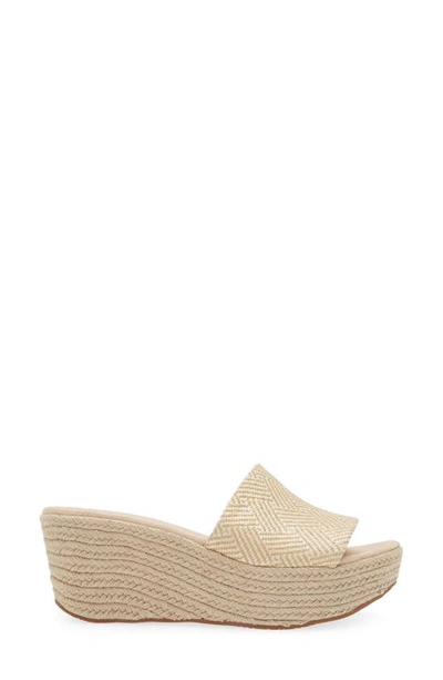 Chocolat Blu Yvon Espadrille Platform Sandal In Natural Combo Raffia