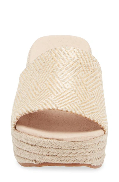 Chocolat Blu Yvon Espadrille Platform Sandal In Natural Combo Raffia