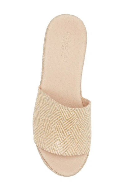 Chocolat Blu Yvon Espadrille Platform Sandal In Natural Combo Raffia