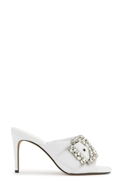Shop Karl Lagerfeld Paris Quentin Crystal Sandal In Bright White