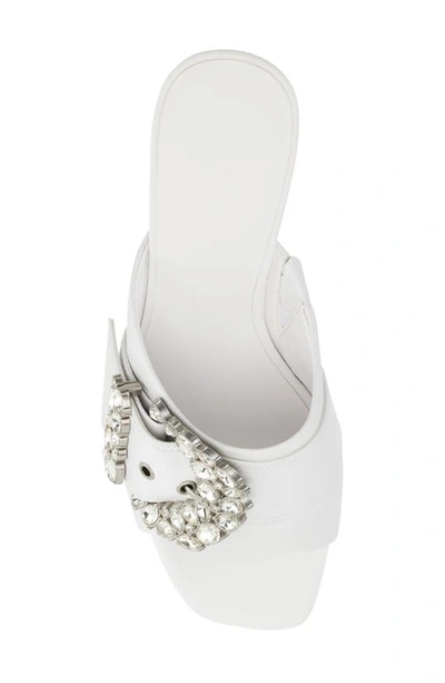 Shop Karl Lagerfeld Quentin Crystal Sandal In Bright White
