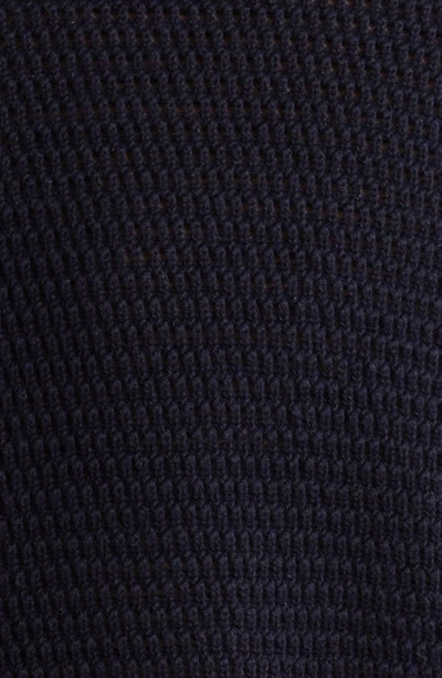 Shop Frame Textured Wool Blend Crewneck Sweater In Midnight Blue