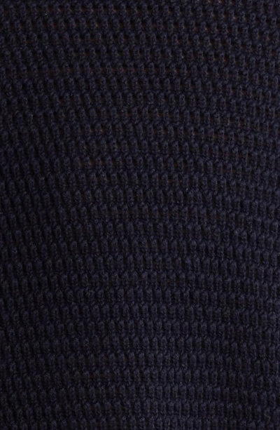 Frame Textured Wool Blend Crewneck Sweater In Midnight Blue