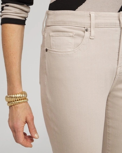 Chico's Girlfriend Fray Hem Ankle Jeans In Taupe Size 20 |  In Light Tan