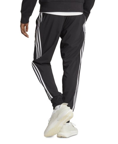 Shop Adidas Originals Men's Essentials 3-stripes Cargo Pocket Joggers In Blk,white