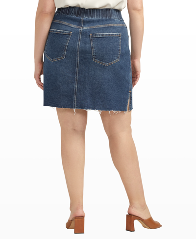 Shop Jag Plus Size On-the-go Mid Rise Skort In Lazy River Blue