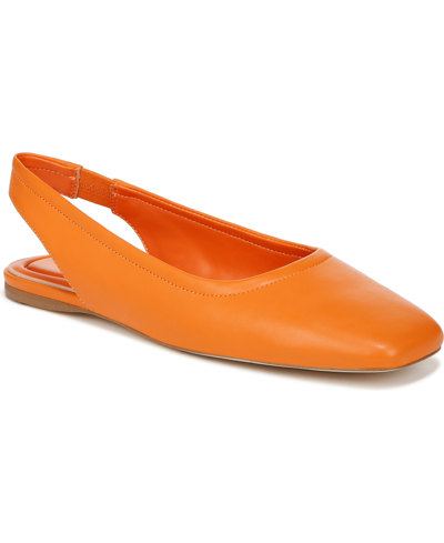 Shop Franco Sarto Sarto By  Women's Flexa Antona Flat Slingbacks In Mandarin Orange Leather