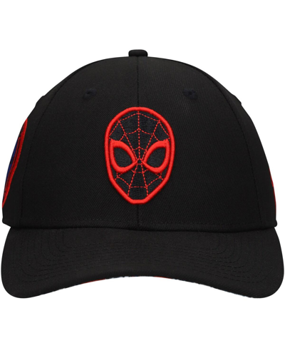 Shop Lids Men's Black Spider-man 60th Anniversary Comic Undervisor Adjustable Hat