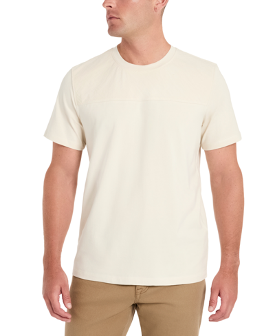 Shop Kenneth Cole Men's Colorblocked Stretch Crewneck T-shirt In Off White