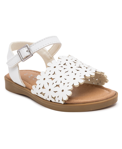 Shop Sugar Toddler And Little Girls Ibby Flat Sandals In White