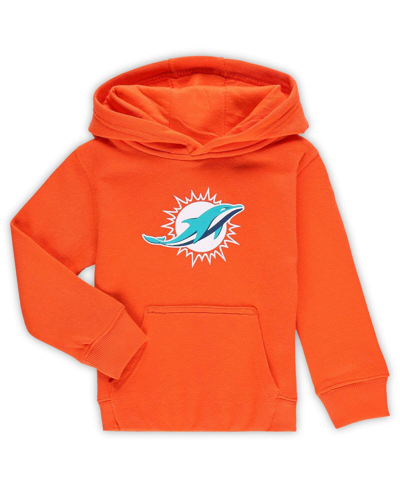 Outerstuff Toddler Boys And Girls Orange Miami Dolphins Logo Pullover Hoodie In Orange