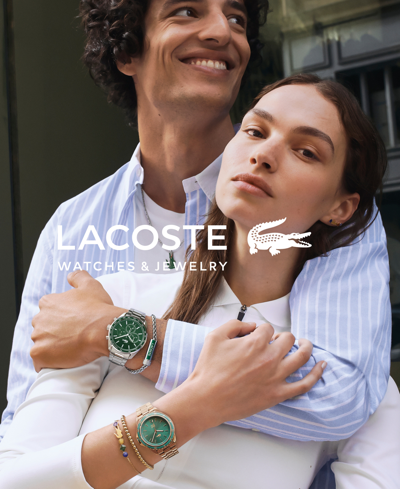 Lacoste Two-tone Obre Beaded Charm Bracelet In Carnation Gold