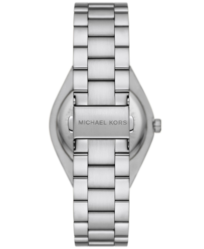 Shop Michael Kors Women's Lennox Three-hand Stainless Steel Watch 37mm In Silver-tone