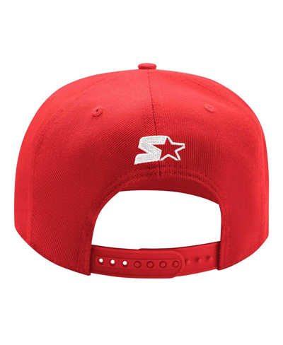 Shop Starter Men's  Black, Red Detroit Red Wings Logo Two-tone Snapback Hat In Black,red