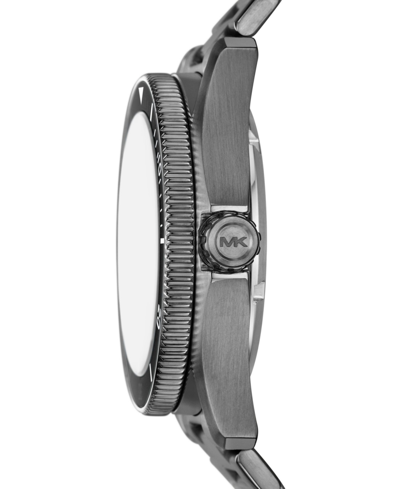 Shop Michael Kors Men's Maritime Three-hand Gunmetal Stainless Steel Watch 42mm