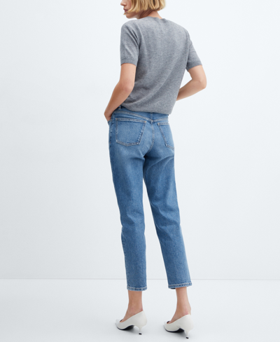 Shop Mango Women's Mom Comfort High-rise Jeans In Medium Blue