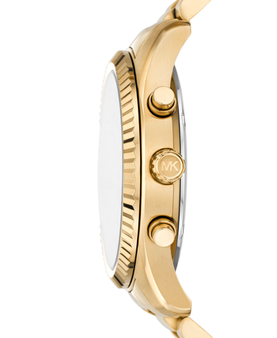 Shop Michael Kors Men's Lexington Chronograph Gold-tone Stainless Steel Watch 44mm