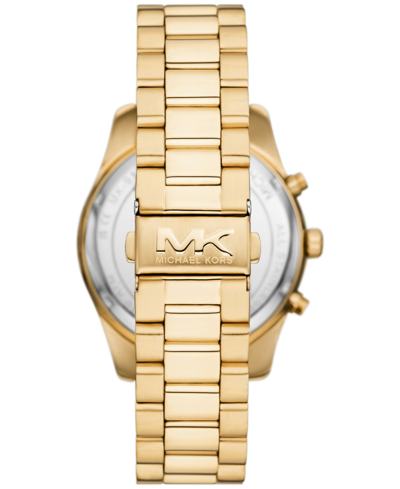Shop Michael Kors Men's Lexington Chronograph Gold-tone Stainless Steel Watch 44mm