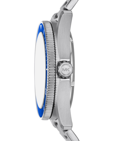 Shop Michael Kors Men's Maritime Three-hand Silver-tone Stainless Steel Watch 42mm