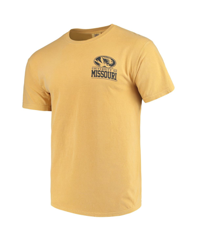 Shop Image One Men's Gold Missouri Tigers Comfort Colors Campus Icon T-shirt