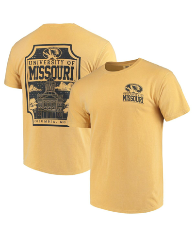 Shop Image One Men's Gold Missouri Tigers Comfort Colors Campus Icon T-shirt