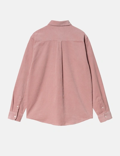 Shop Carhartt -wip Madison Fine Cord Shirt (regular) In Pink