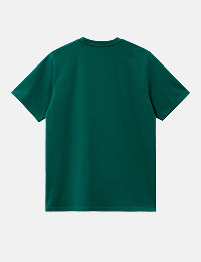 Shop Carhartt -wip Chase T-shirt (loose) In Green